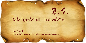 Nógrádi István névjegykártya